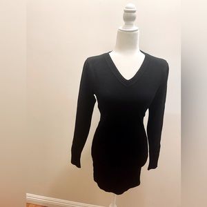 HK COLLECTION MINI KNITTED BLACK DRESS, Size S-M